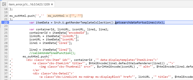 Debug your display template