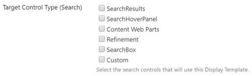 Specify the target control type