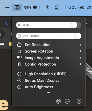 BetterDisplay - Resolution